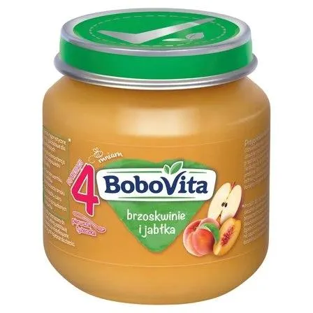 BOBOVITA BRZOSKWINIE I JABŁKA PO 4 MIESIĄCU 125 G 0.125 kg