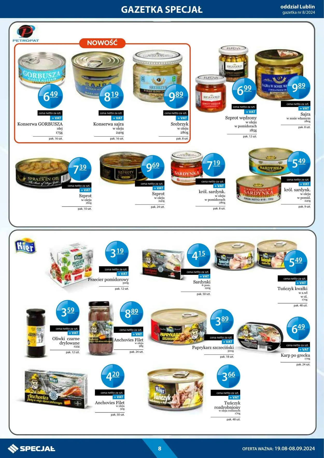 Gazetka Specjał od 19 sierpnia do 8 września 2024 - Strona 8