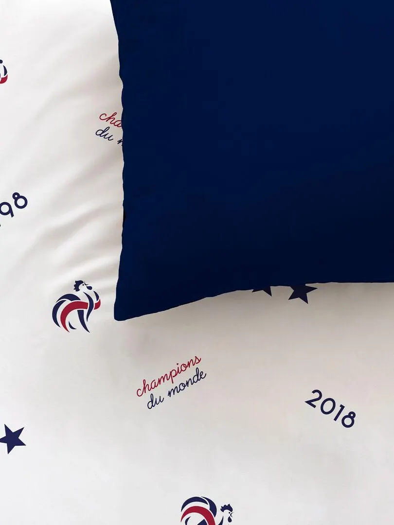 Parure de lit 'FFF' - 2 personnes - Bleu marine