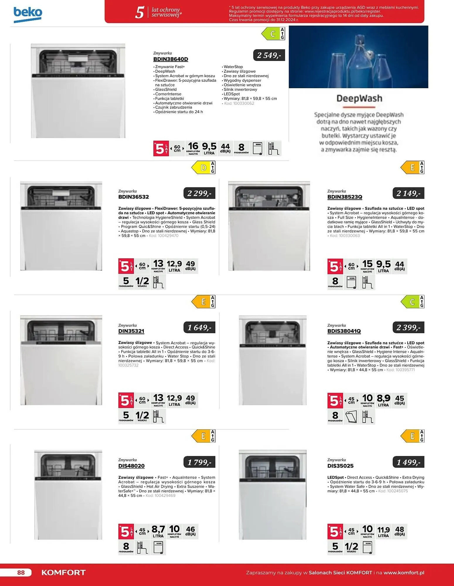 Gazetka Komfort gazetka od 11 września do 31 grudnia 2024 - Strona 88