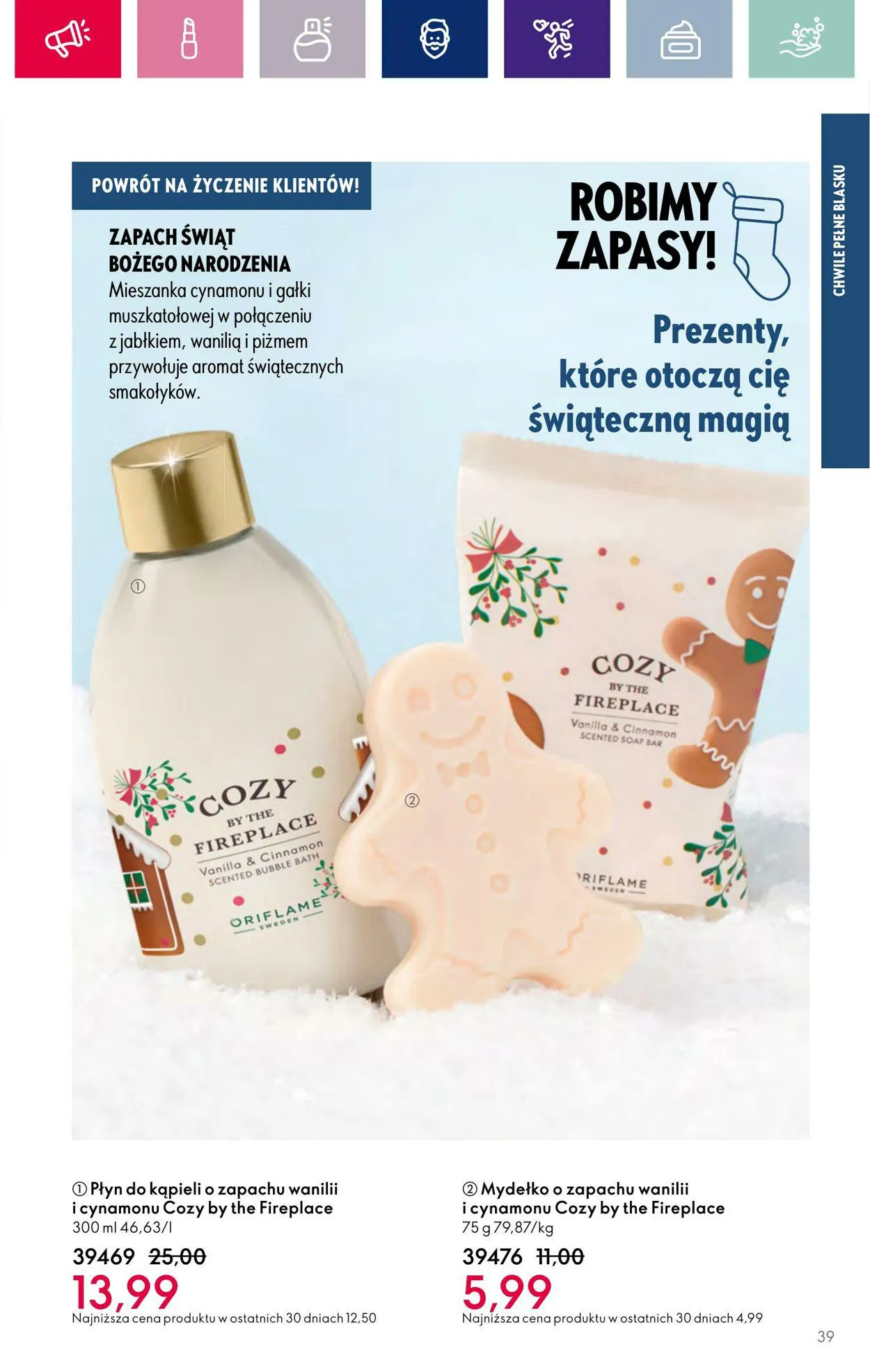 Gazetka Oriflame Aktualna gazetka od 6 grudnia do 27 grudnia 2023 - Strona 39