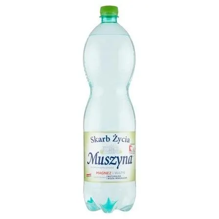 MUSZYNA SKARB ŻYCIA NATURALNA WODA MINERALNA WYSOKOZMINERALIZOWANA GAZOWANA 1,5 L 1.5 L