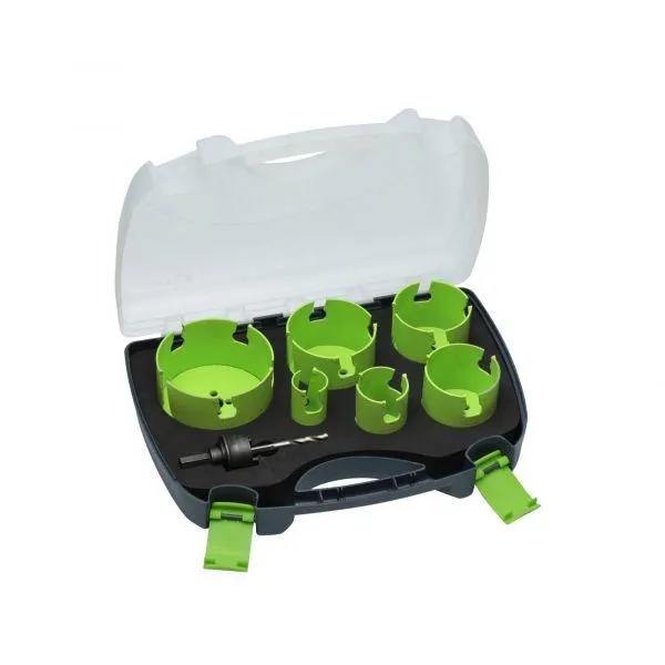 Zestaw otwornic TCT 7 elementów