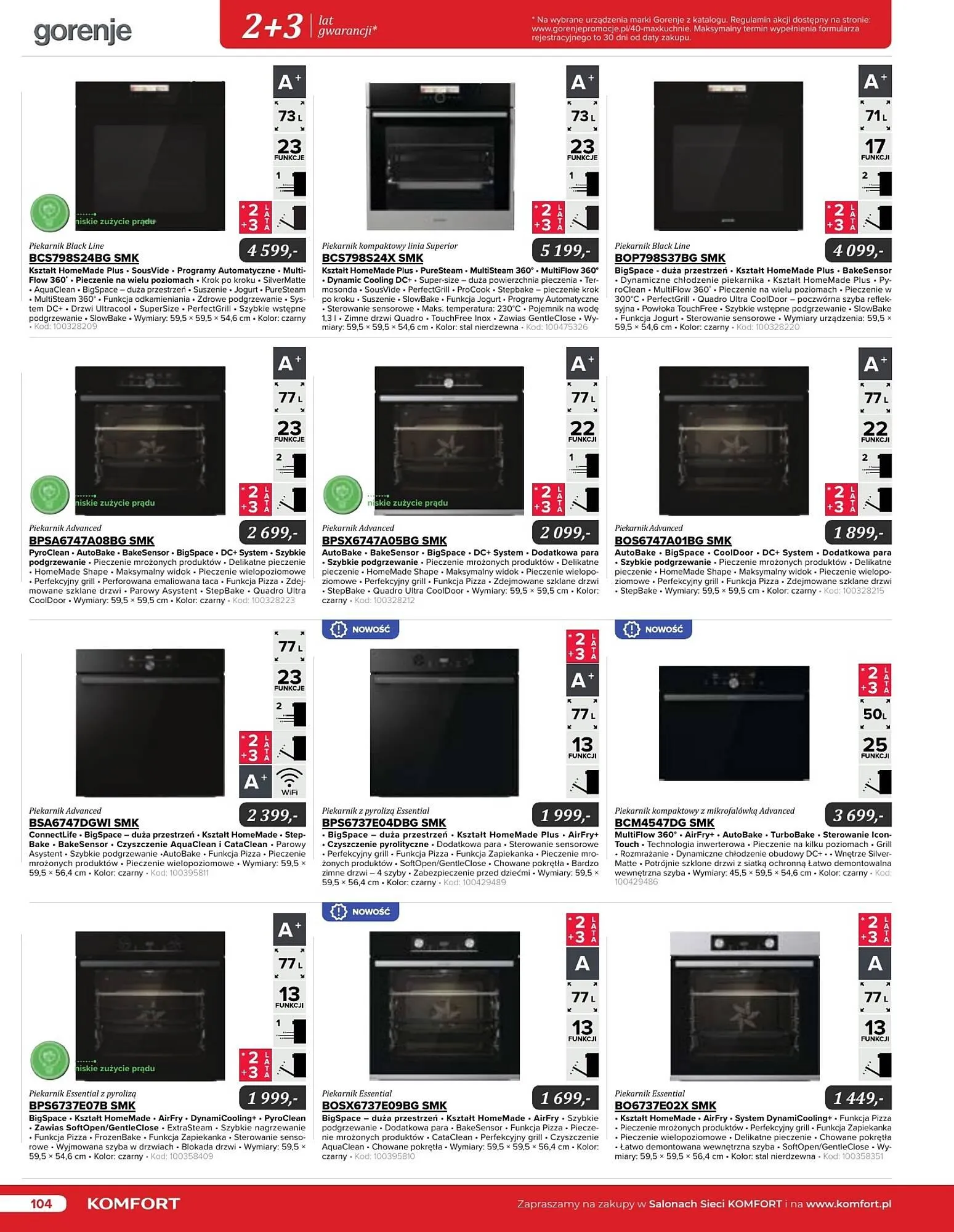 Gazetka Komfort gazetka od 11 września do 31 grudnia 2024 - Strona 104
