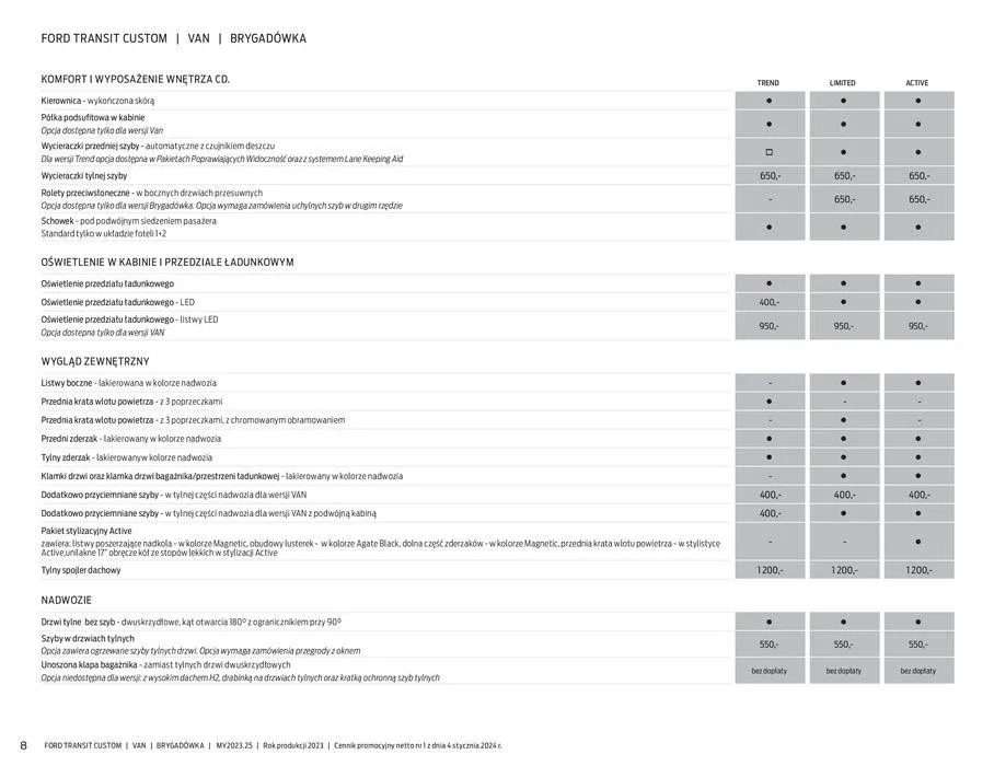Gazetka FORD TRANSIT CUSTOM od 16 kwietnia do 16 kwietnia 2025 - Strona 8