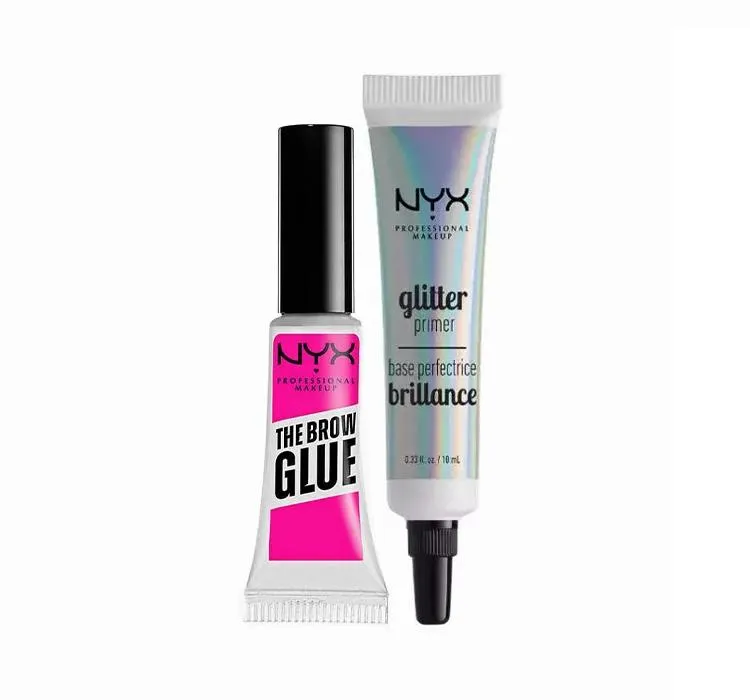 NYX PROFESSIONAL ŻEL DO STYLIZACJI BRWI THE BROW GLUE + KLEJ DO BROKATU GLITTER PRIMER