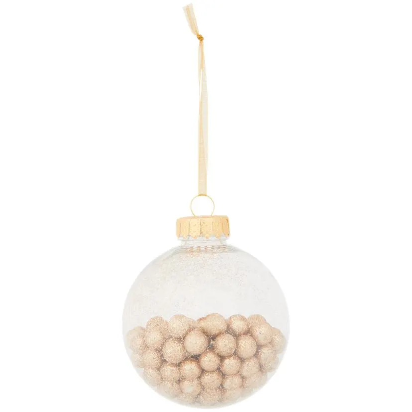 Kerstbal gevuld of met glitters