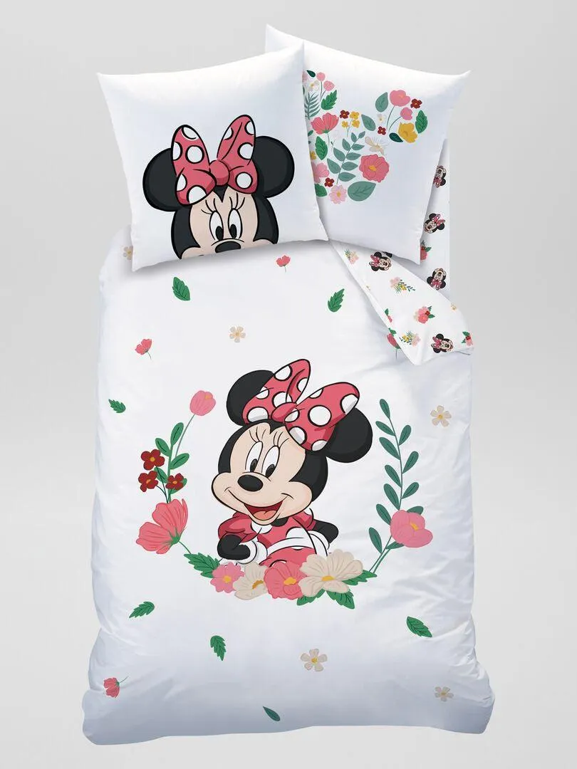 Parure de lit - 'Minnie' - 1 personne - blanc