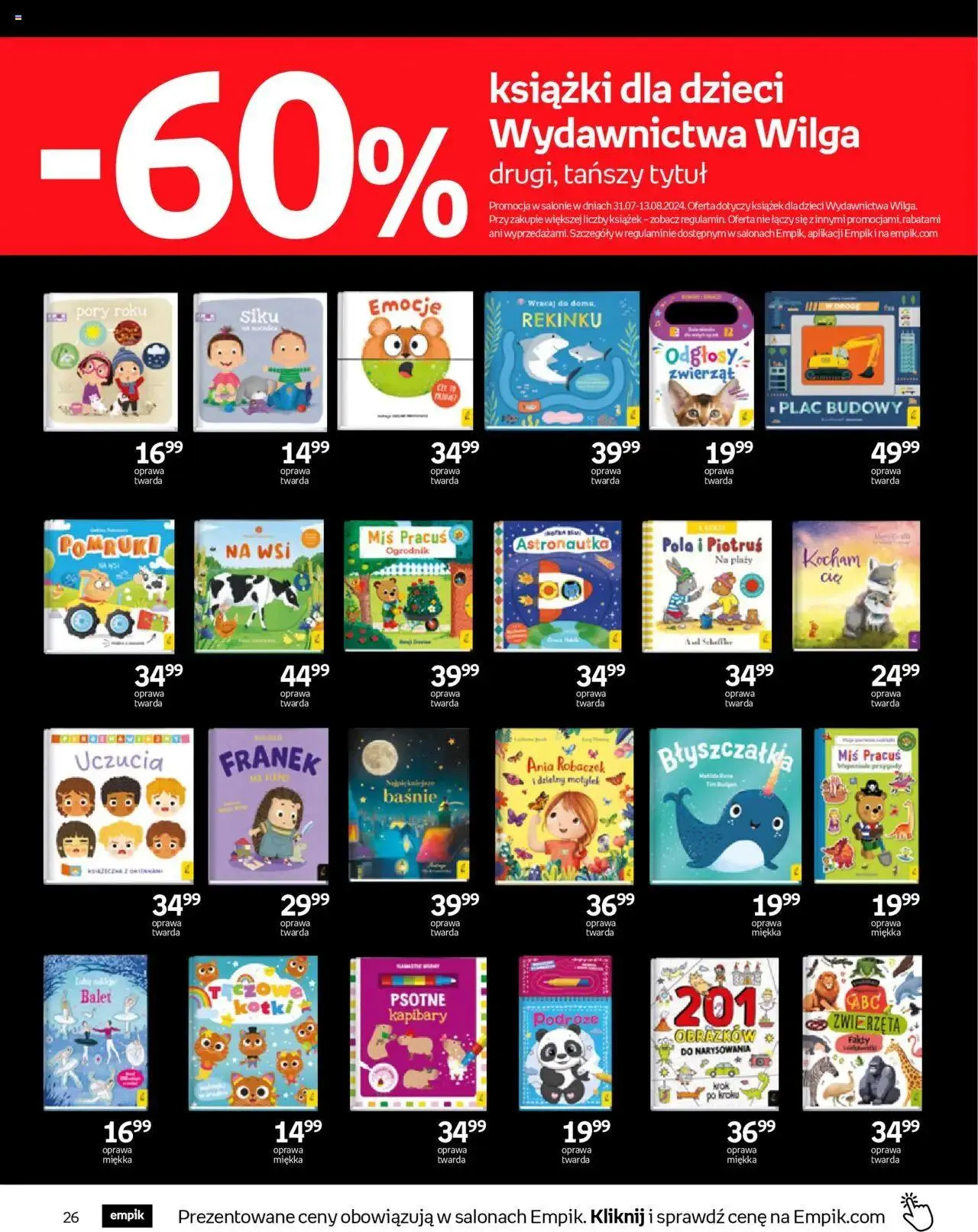 Gazetka Empik Gazetka - Tom kultury Książki od 31 lipca do 13 sierpnia 2024 - Strona 26