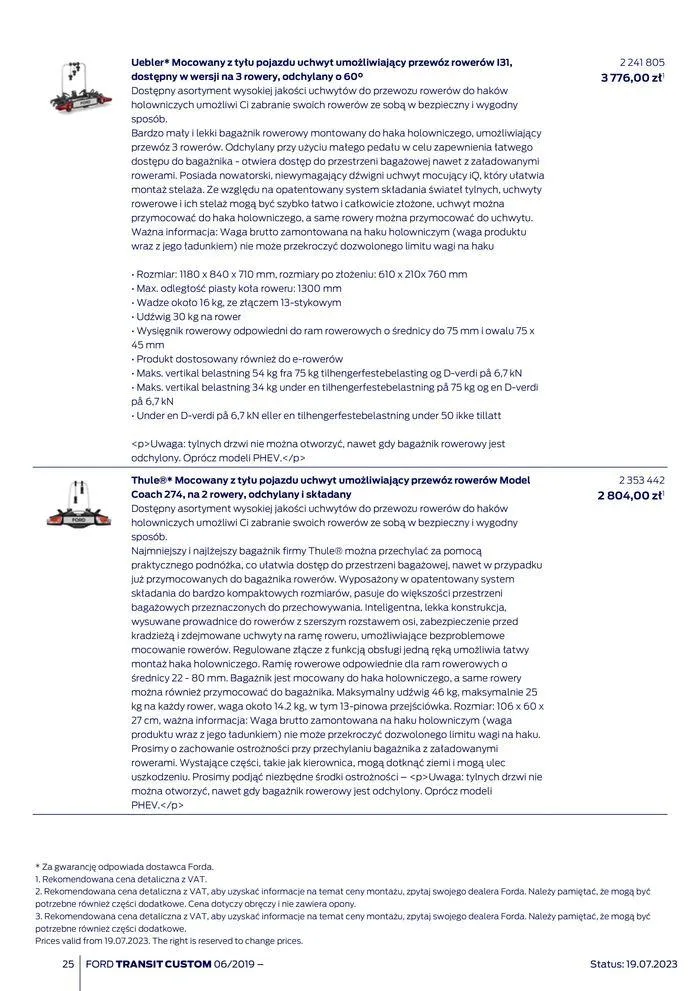 Gazetka NOWY FORD TRANSIT CUSTOM od 16 kwietnia do 16 kwietnia 2025 - Strona 25
