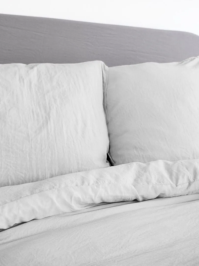 Parure de lit unie ultra douce - 2 personnes - Gris