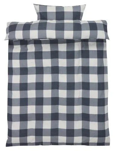 Komplet pościeli z flaneli SCOTTI 140x200 szary/biały