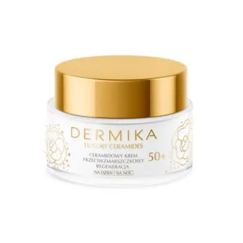 DERMIKA Luxury Ceramides krem do twarzy, przeciwzmarszczkowy, Regeneracja, 50+, dzień/noc 50 ml, nr kat. 378833