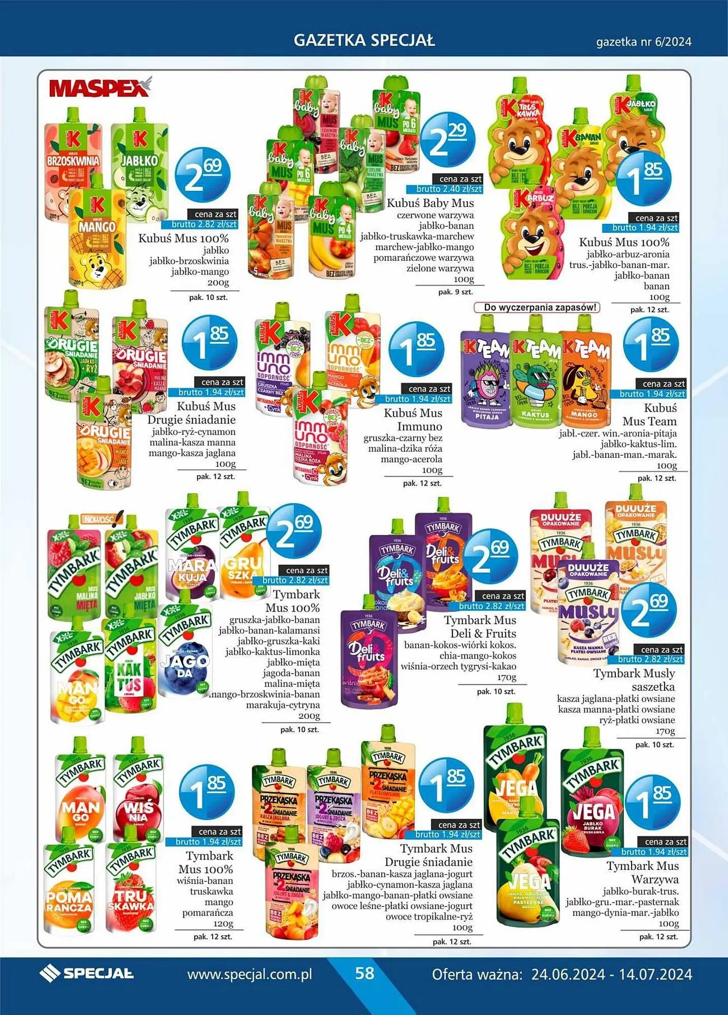 Gazetka Specjał gazetka od 24 czerwca do 14 lipca 2024 - Strona 58