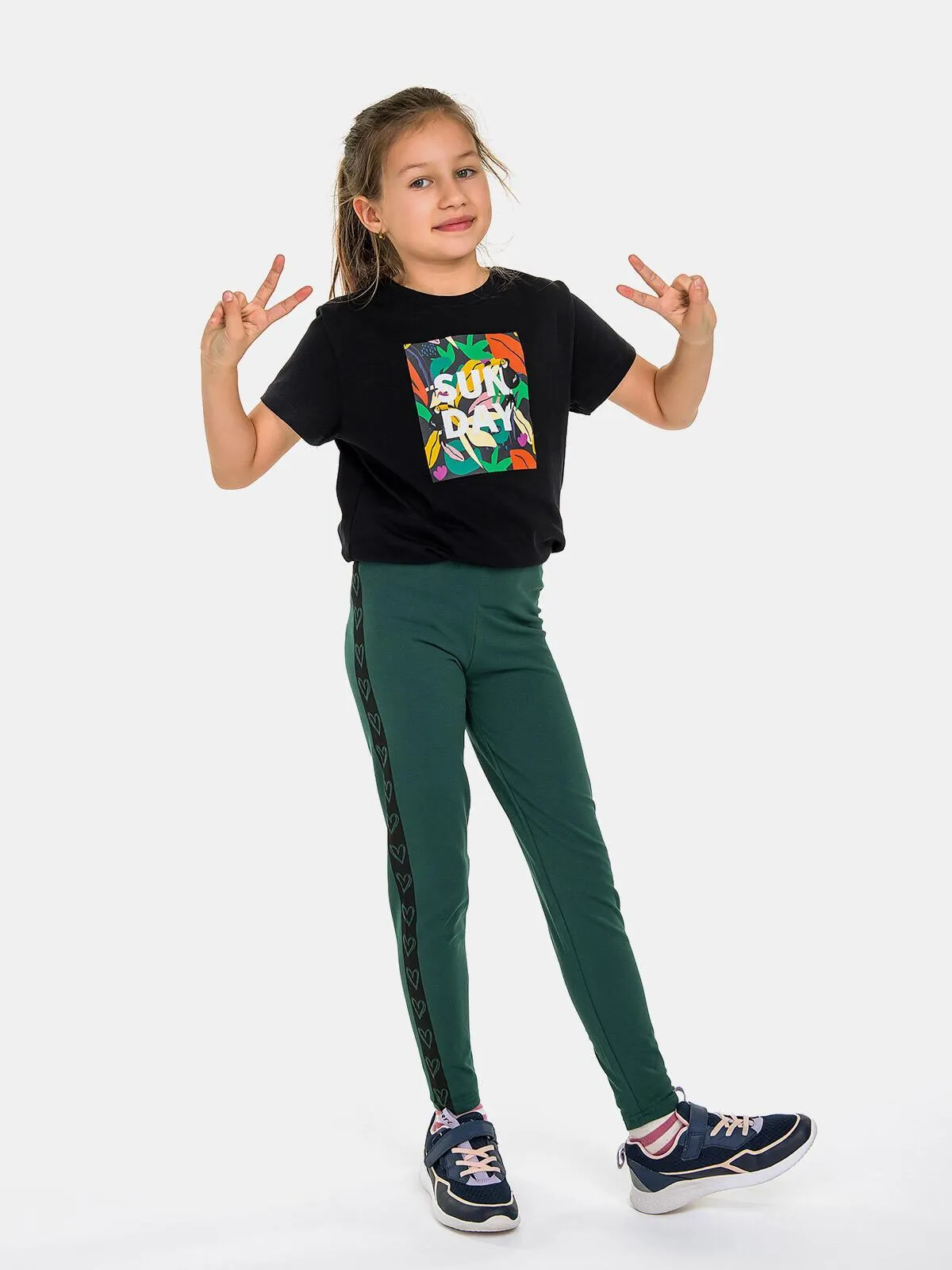 Legginsy z ozdobnym lampasem