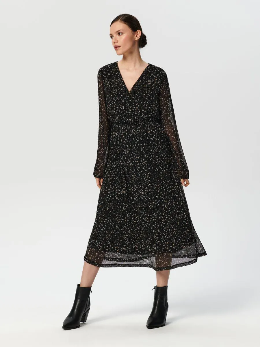 Sukienka midi ze wzorem