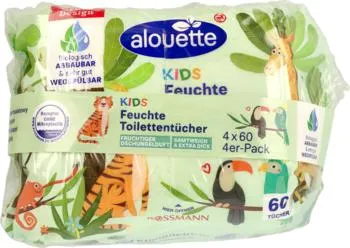 ALOUETTE Kids papier toaletowy nawilżany o zapachu Morskiej Bryzy 4 x 60 szt, nr kat. 123842