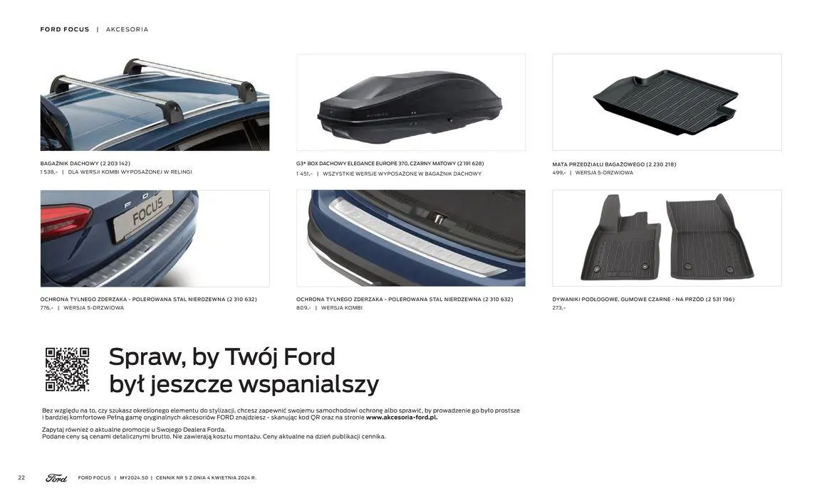 Gazetka FORD FOCUS od 16 kwietnia do 16 kwietnia 2025 - Strona 22