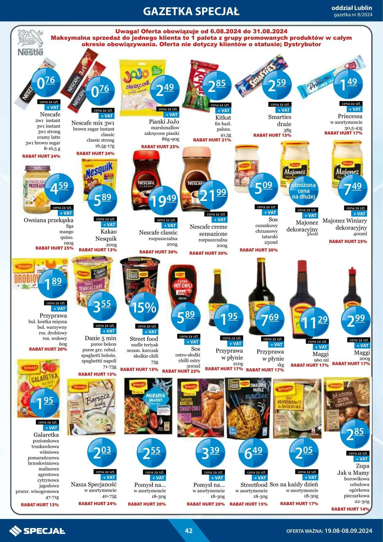 Gazetka Specjał od 19 sierpnia do 8 września 2024 - Strona 42