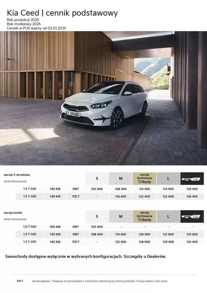 Gazetka Kia Ceed Cennik 2025 od 21 lutego do 31 grudnia 2025 - Strona 2