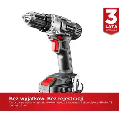 Graphite Wiertarko-wkrętarka akumulatorowa 18V 2Ah