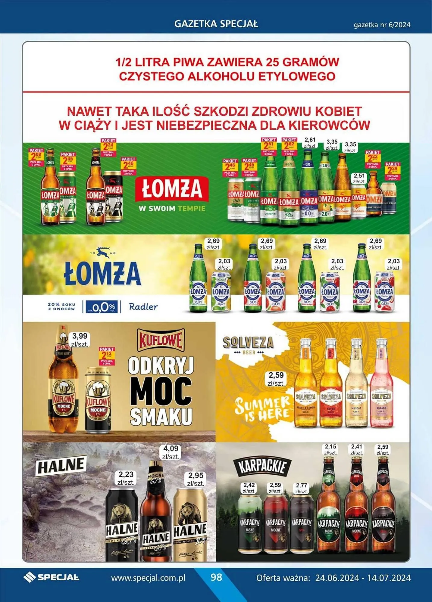 Gazetka Specjał gazetka od 24 czerwca do 14 lipca 2024 - Strona 98