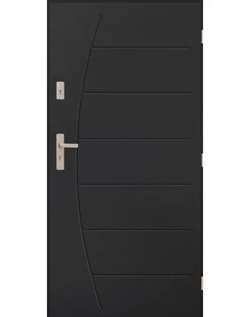 Drzwi zewnętrzne Korab antracyt 90 prawe kpl PANTOR