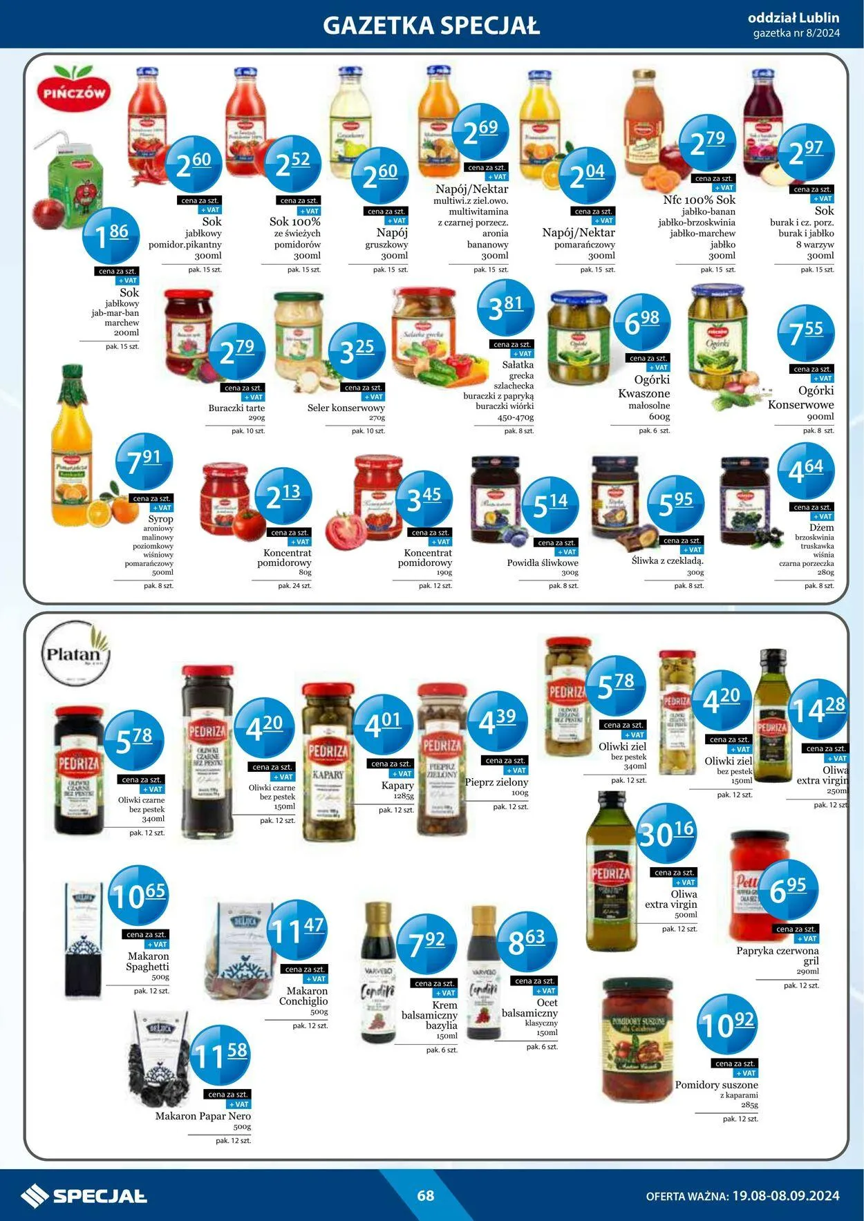 Gazetka Specjał od 19 sierpnia do 8 września 2024 - Strona 68