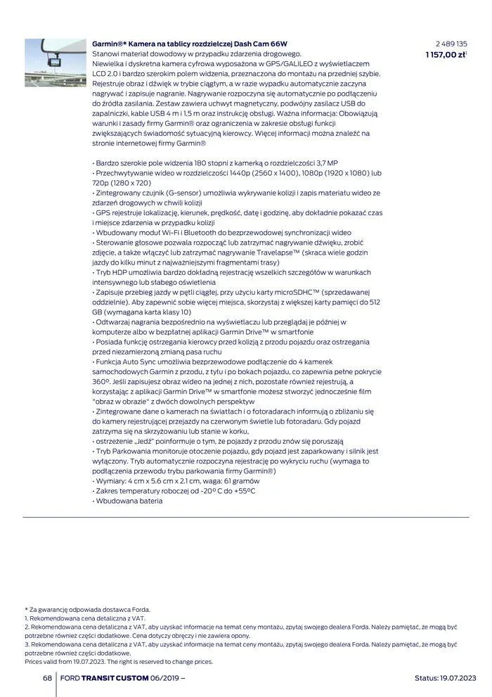 Gazetka NOWY FORD TRANSIT CUSTOM od 16 kwietnia do 16 kwietnia 2025 - Strona 68