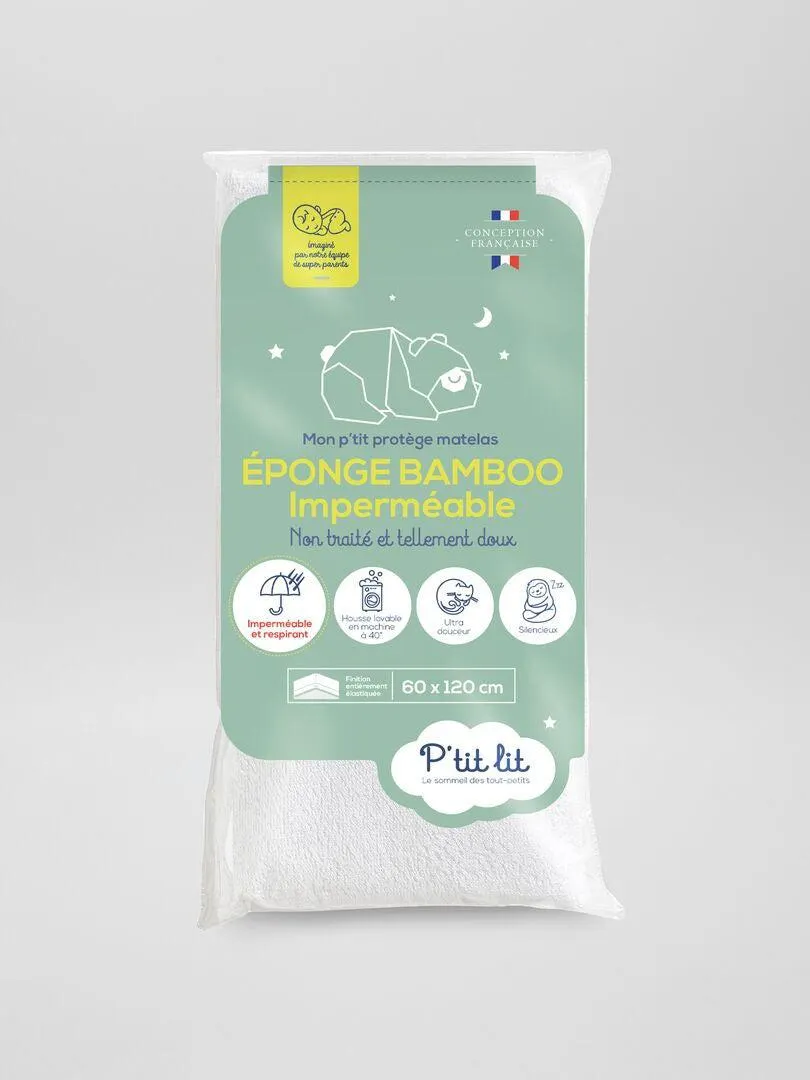 Protège matelas bébé imperméable - blanc