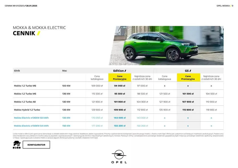Gazetka Opel Mokka od 30 stycznia do 31 grudnia 2025 - Strona 9