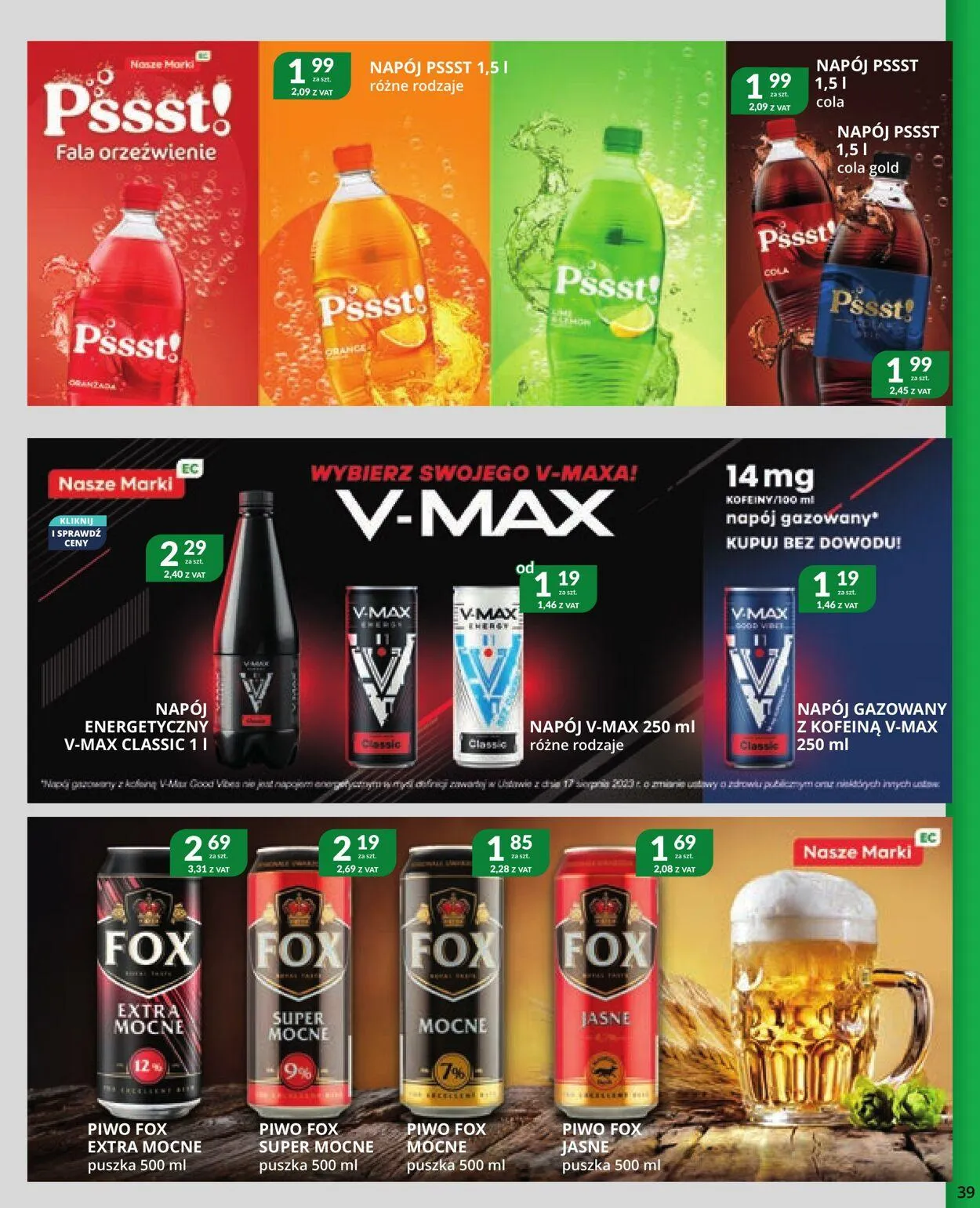 Gazetka Eurocash Aktualna gazetka od 7 stycznia do 26 stycznia 2025 - Strona 39