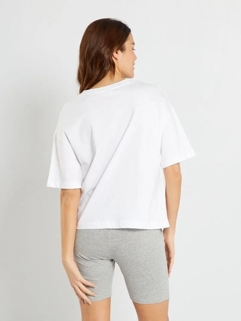 Pyjama court t-shirt + short 'Felix the cat'- 2 pièces - Blanc