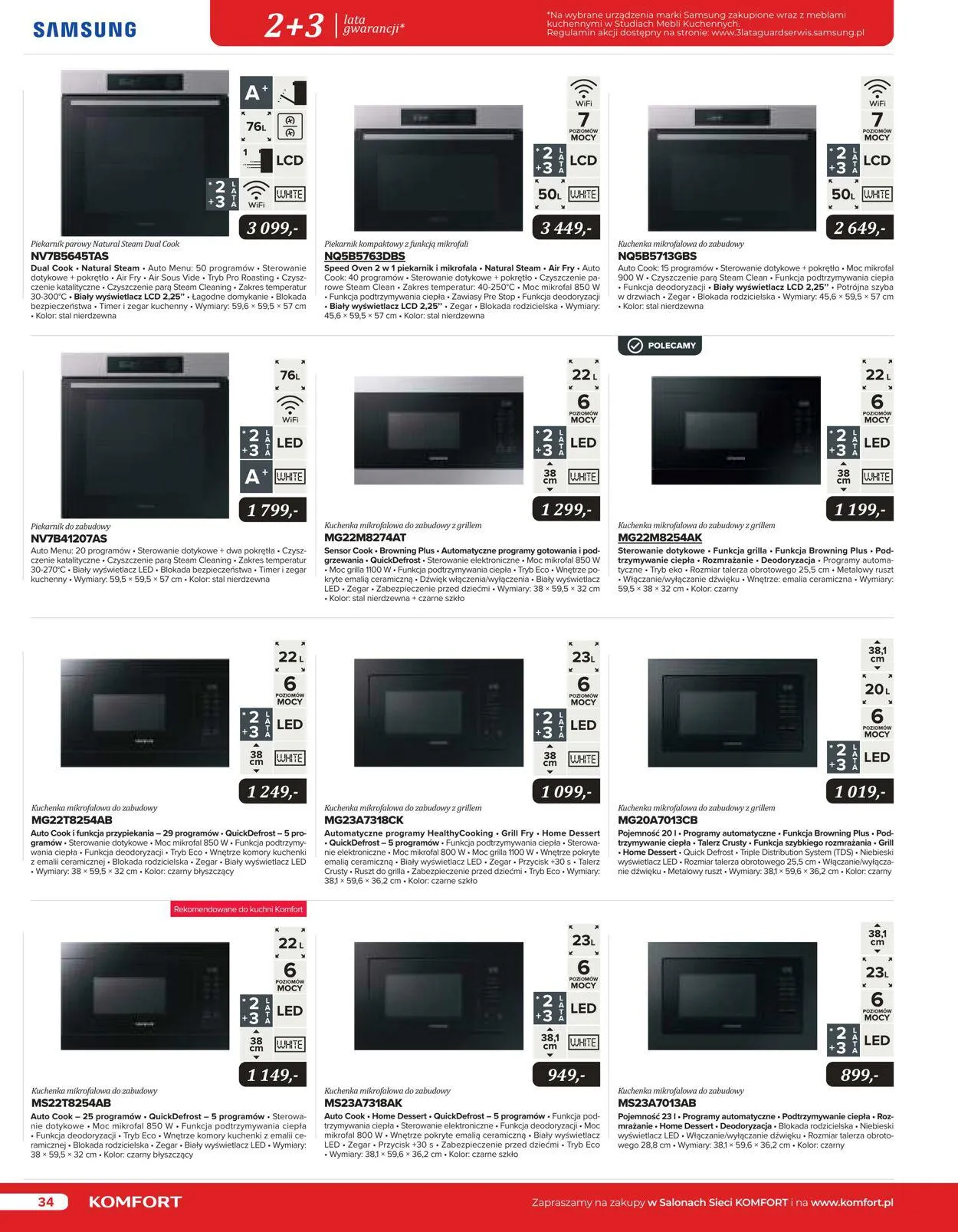 Gazetka Komfort Aktualna gazetka od 25 października do 31 stycznia 2024 - Strona 34