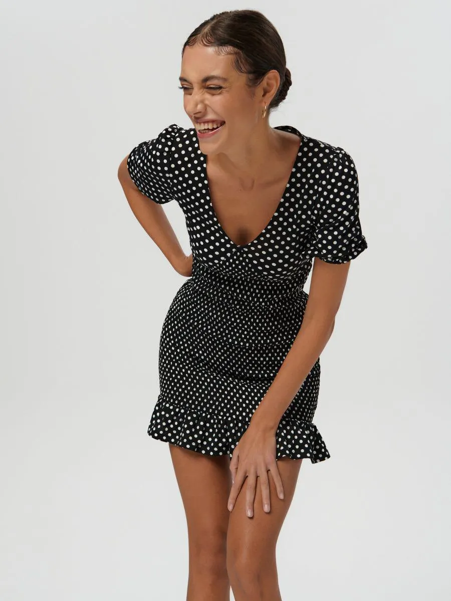 Sukienka mini z marszczeniami