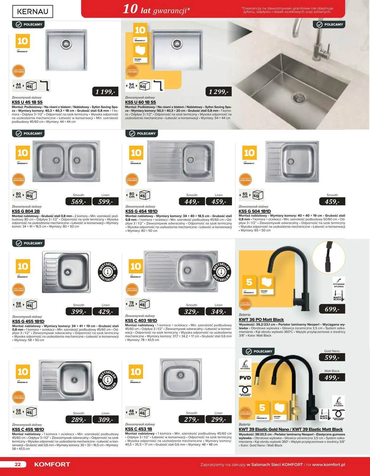 Gazetka Komfort Aktualna gazetka od 25 października do 31 stycznia 2024 - Strona 22