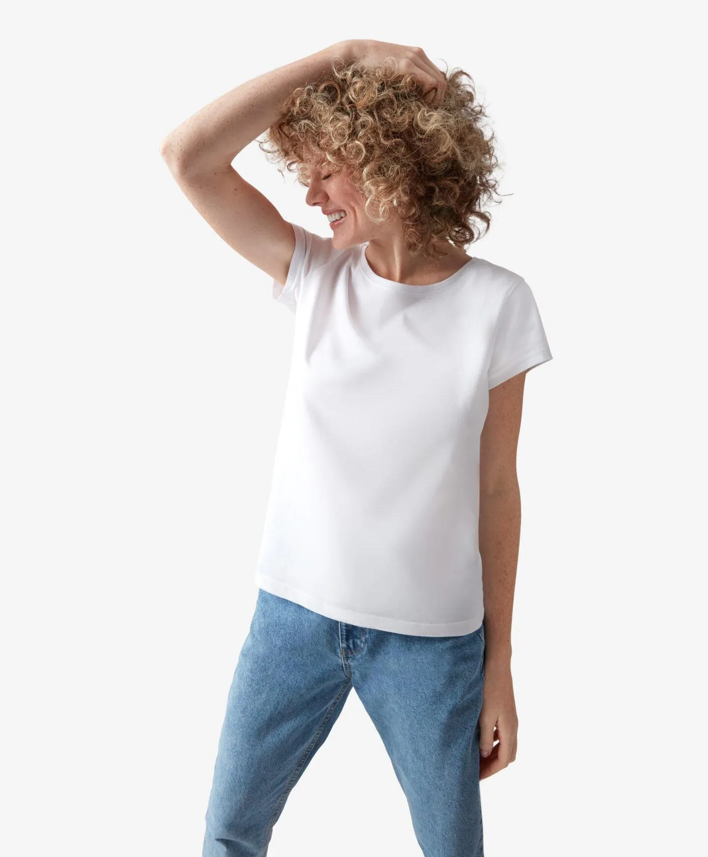 Biały T-shirt damski