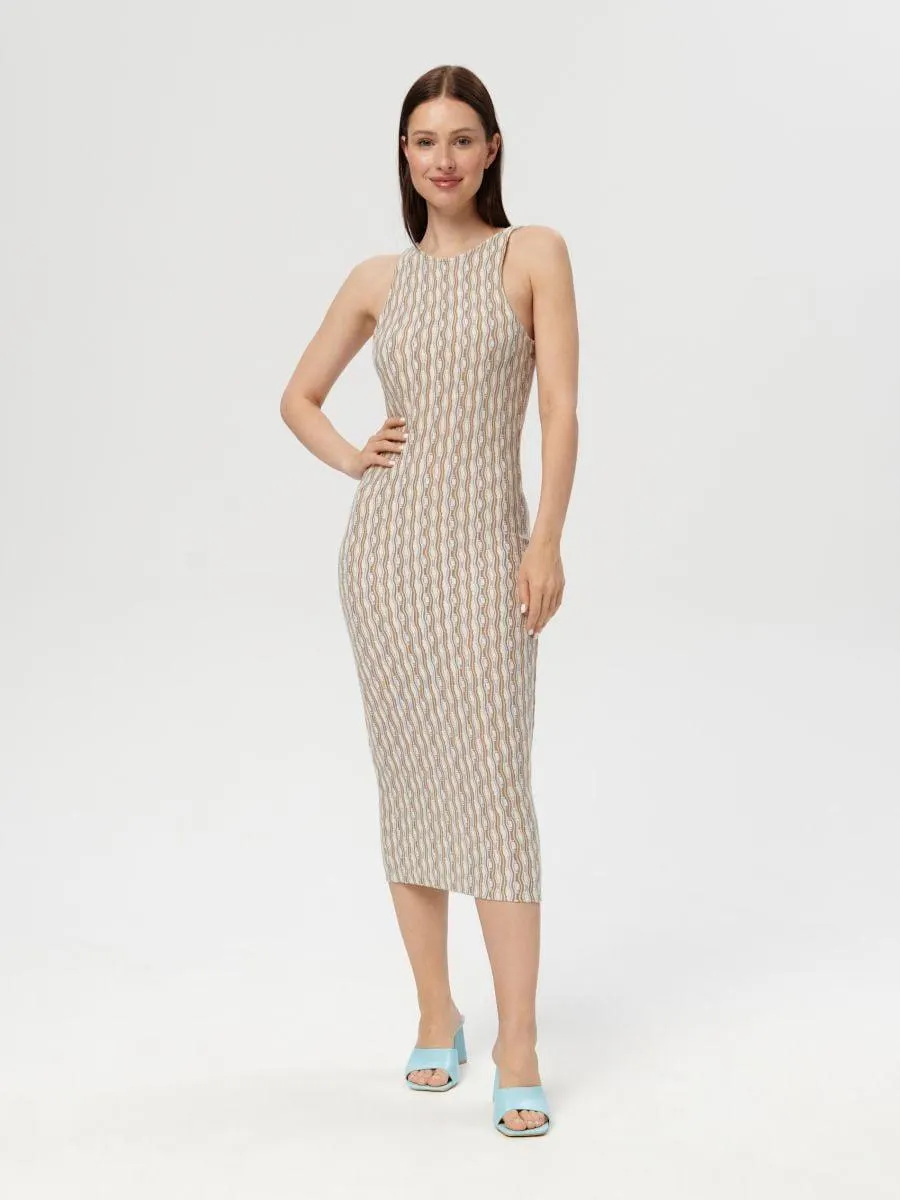 Sukienka maxi ze wzorem