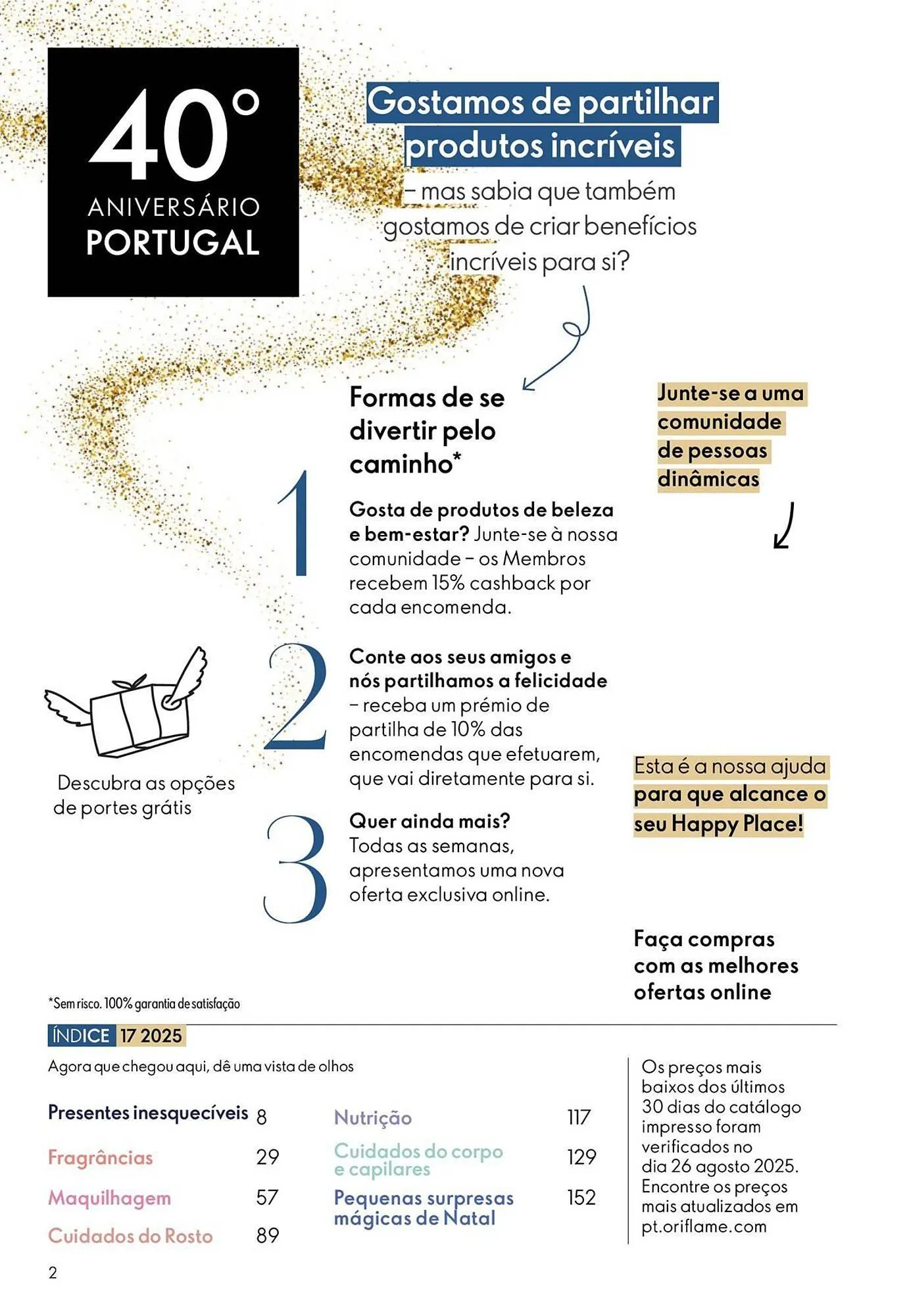 Folheto Catálogo Oriflame de 3 de dezembro até 22 de dezembro 2025 - Pagina 2