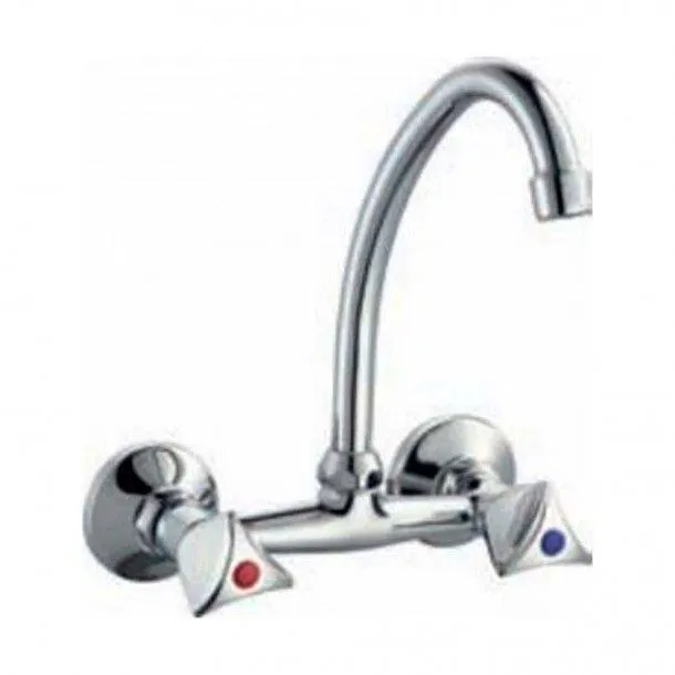 Torneira Misturadora de Cozinha Parede Bica Alta Tricórnio