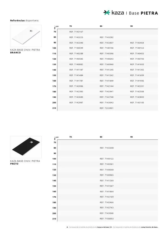 Folheto Catálogo Bases de Duche PIETRA de 30 de agosto até 31 de dezembro 2024 - Pagina 3