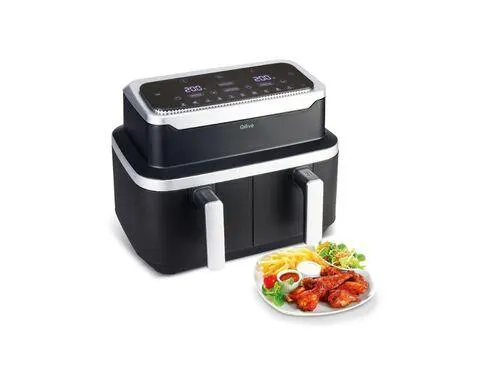 fritadeira sem óleo airfryer qilive q.5921 duplo cesto 8.4l