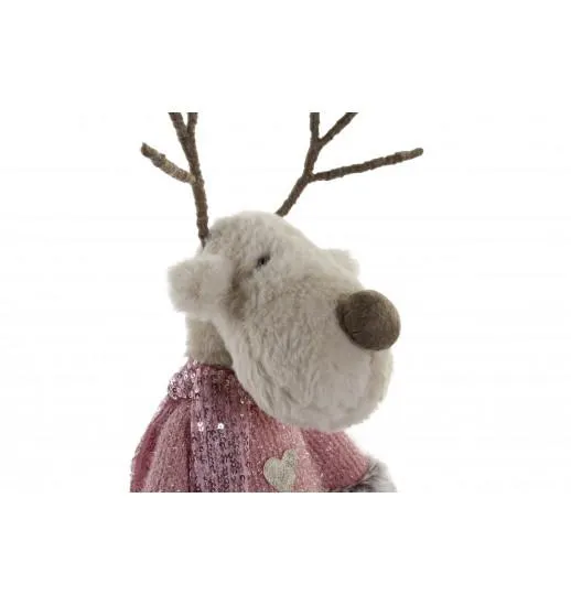 FIGURA RENA ROSA POLIESTER 21*17*28 - NV-174414