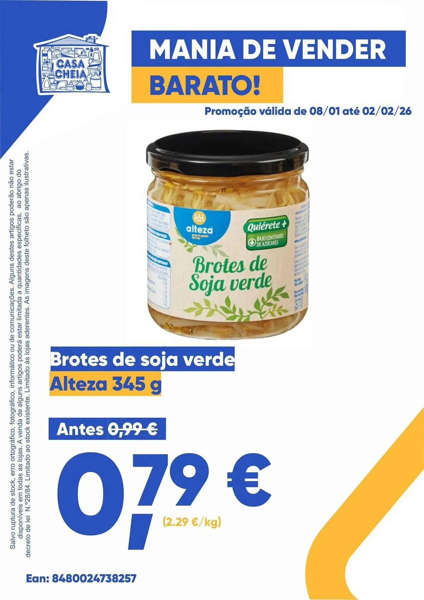 Folheto Folheto Casa Cheia de 8 de janeiro até 2 de fevereiro 2026 - Pagina 1
