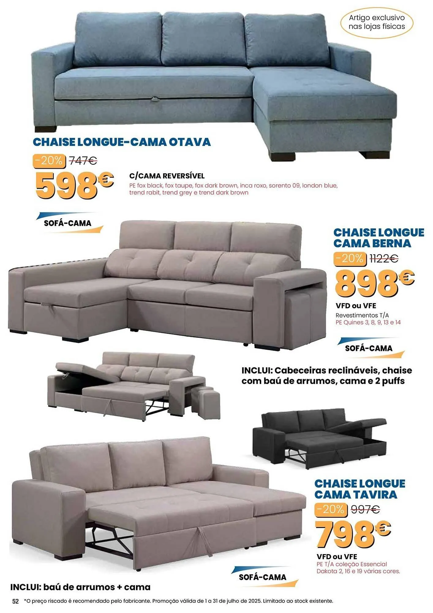 Folheto Folheto Hiper Centro do Móvel de 1 de julho até 31 de julho 2025 - Pagina 52