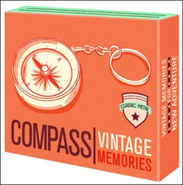 Compass Key Ring