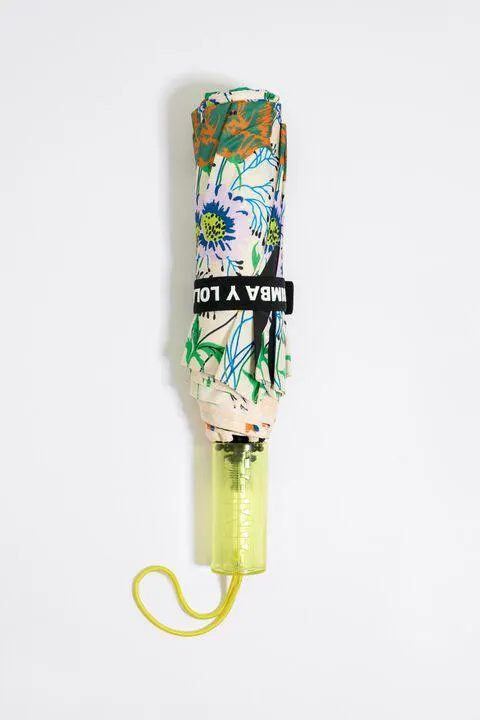 Guarda-chuva transparente flores