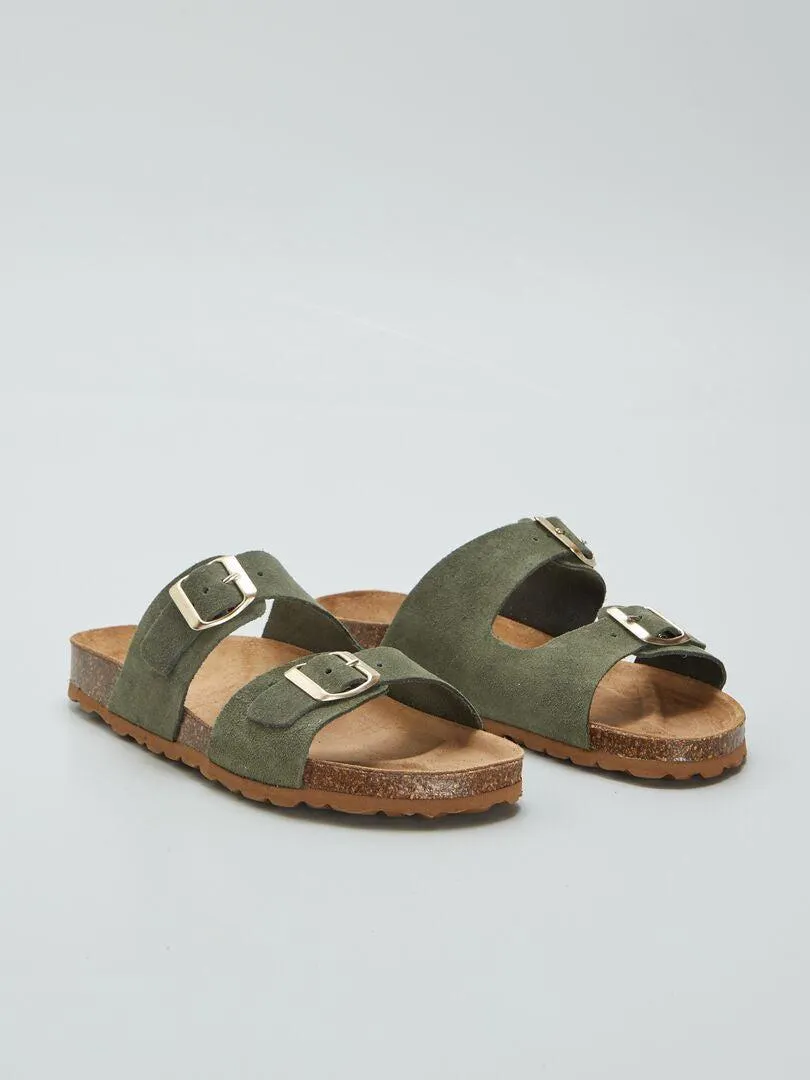 Sandalias de dos tiras - VERDE