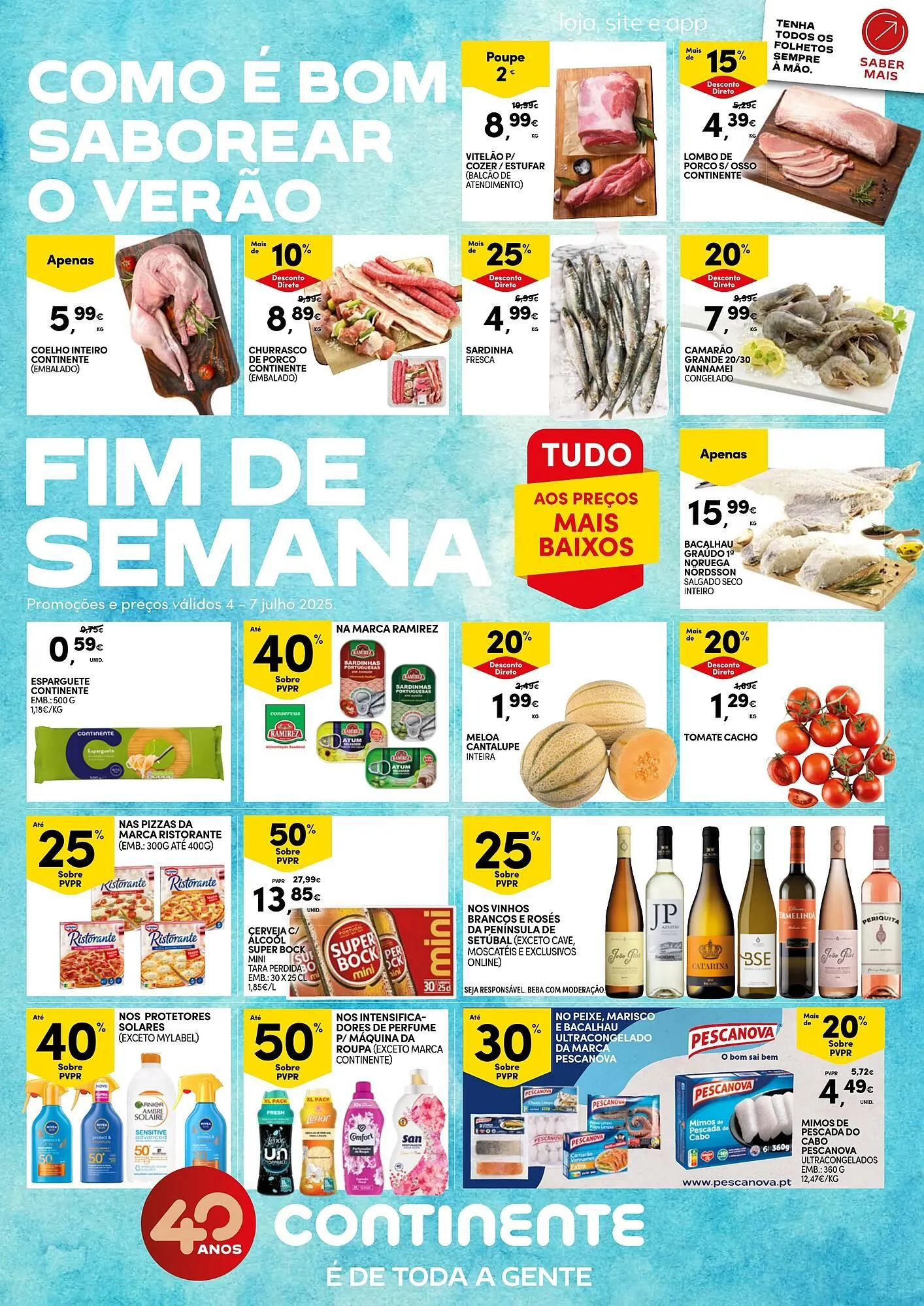 Folheto Folheto Continente de 4 de julho até 7 de julho 2025 - Pagina 1