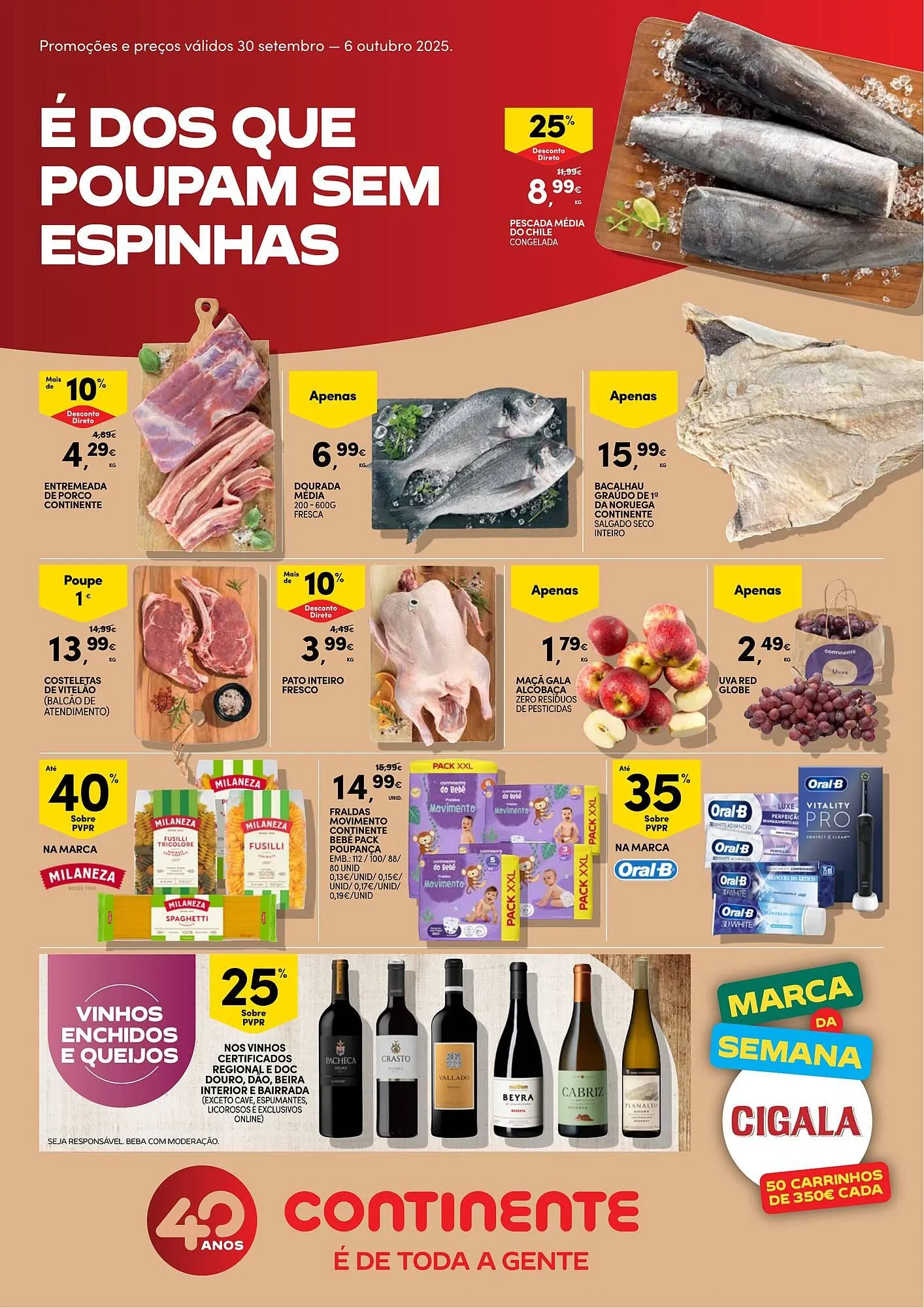 Folheto Folheto Continente de 30 de setembro até 6 de outubro 2025 - Pagina 1